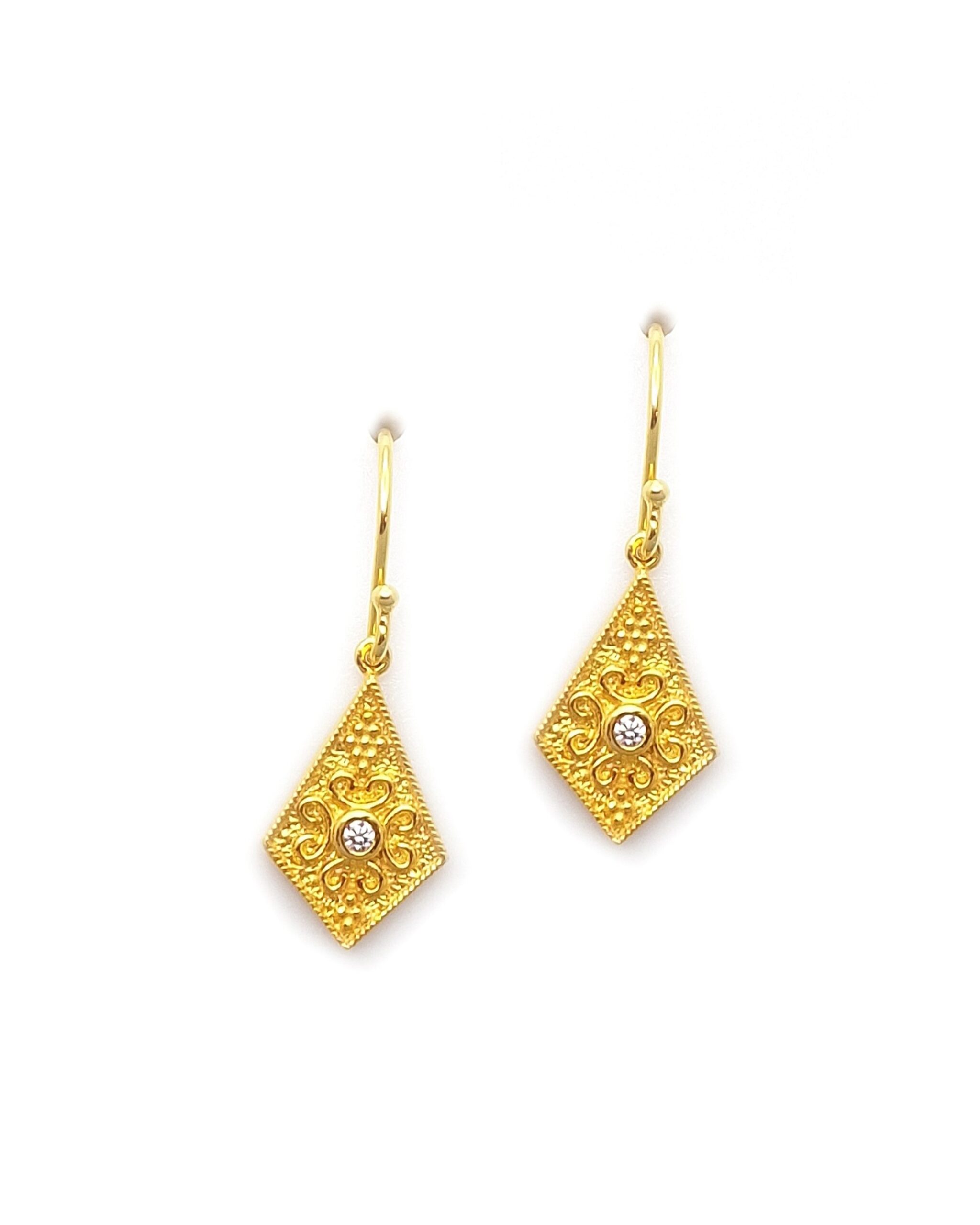 Handmade Byzantine Earrings from Gold Plated Silver Handmade Byzantine Earrings from Gold Plated Silver