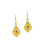 Handmade Byzantine Earrings from Gold Plated Silver