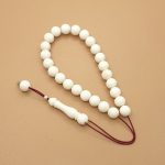 Camel Bone Komboloi with Silver Tassel