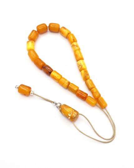 Baltic Amber & Sterling Silver 925 Komboloi