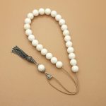 Camel Bone Komboloi with Silver Tassel