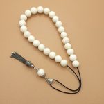 Camel Bone Komboloi with Silver Tassel