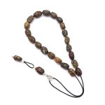 Dark Green Baltic Amber Komboloi
