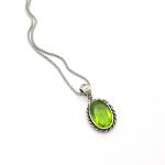 Handmade Sterling Silver 925 Pendant with Peridot