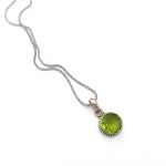 Handmade Sterling Silver 925 Pendant with Peridot
