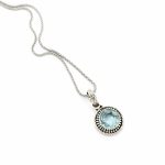 Χειροποίητο Μενταγιόν από Ασήμι 925 με Blue Topaz