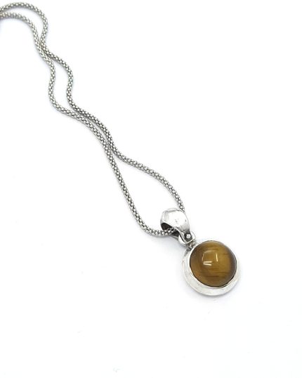 Handmade Sterling Silver Pendant with Tiger’s Eye