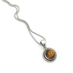 Handmade Sterling Silver Pendant with Tiger’s Eye