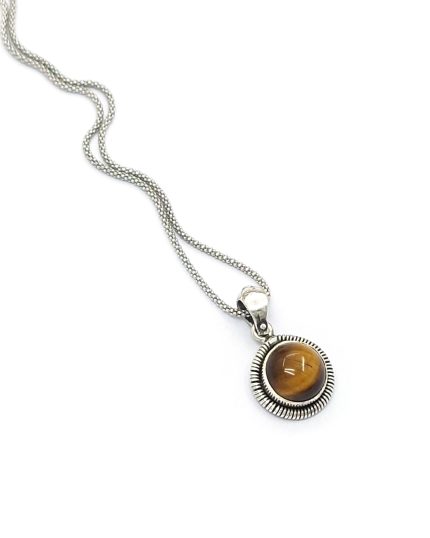 Handmade Sterling Silver Pendant with Tiger’s Eye