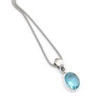 Χειροποίητο Μενταγιόν από Ασήμι 925 με Blue Topaz
