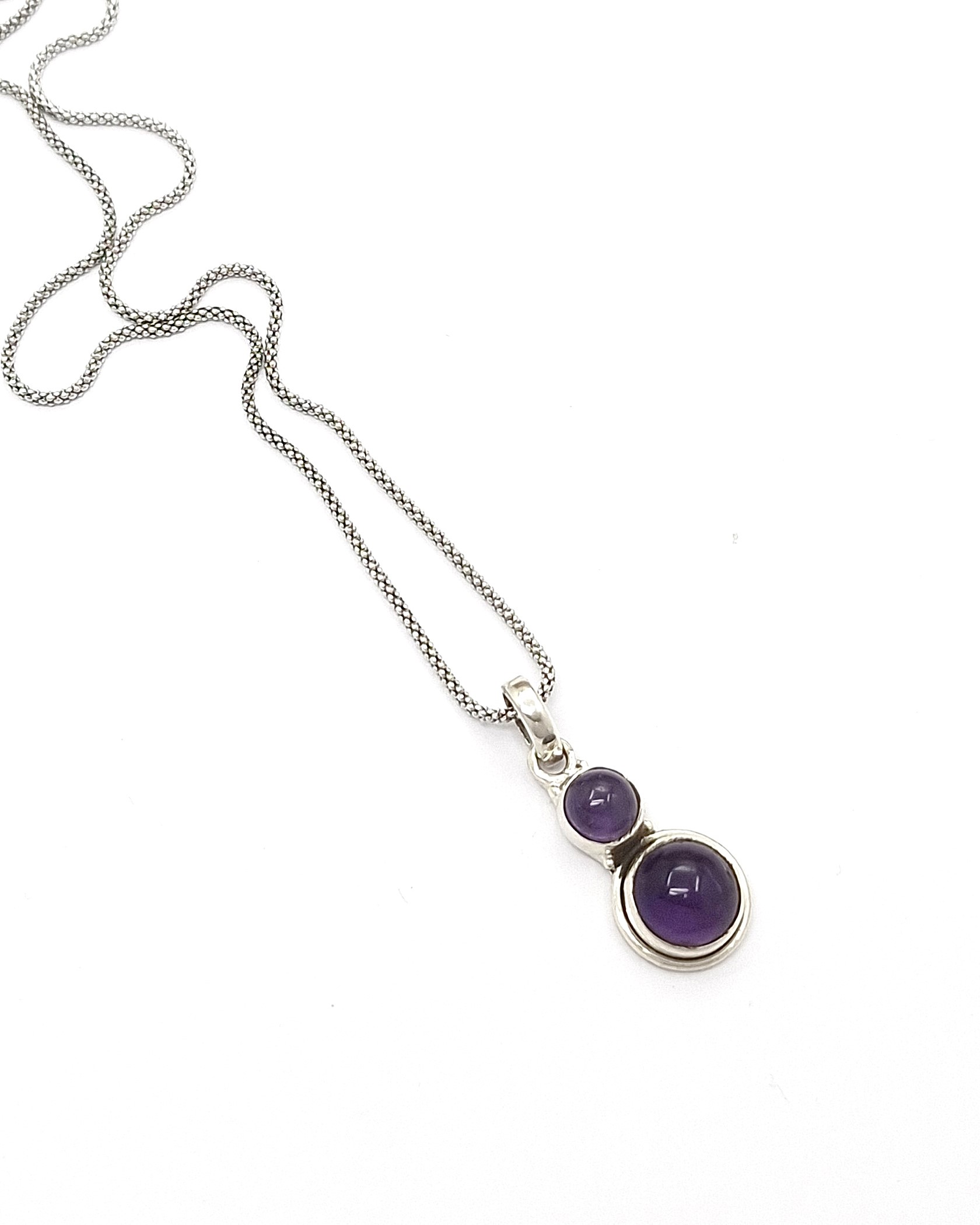 Handmade Silver Pendant with Amethyst Handmade Silver Pendant with Amethyst