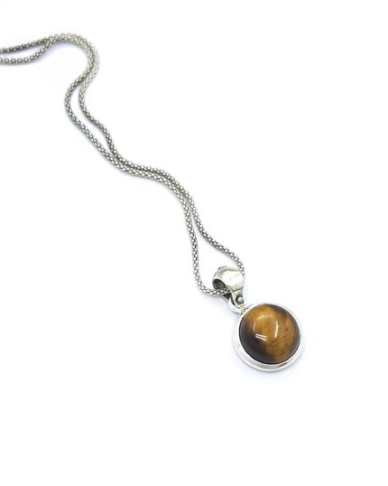 Handmade Sterling Silver Pendant with Tiger’s Eye