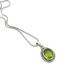 Handmade Sterling Silver 925 Pendant with Peridot