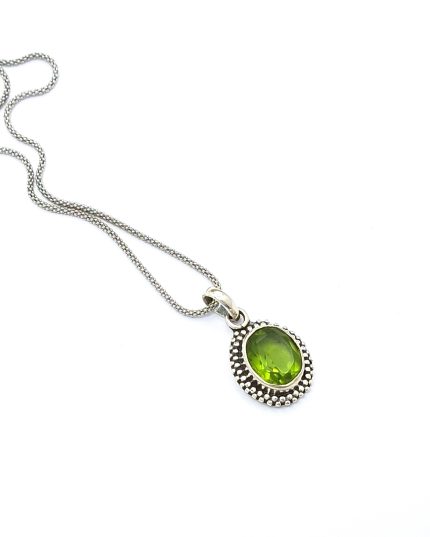 Handmade Sterling Silver 925 Pendant with Peridot