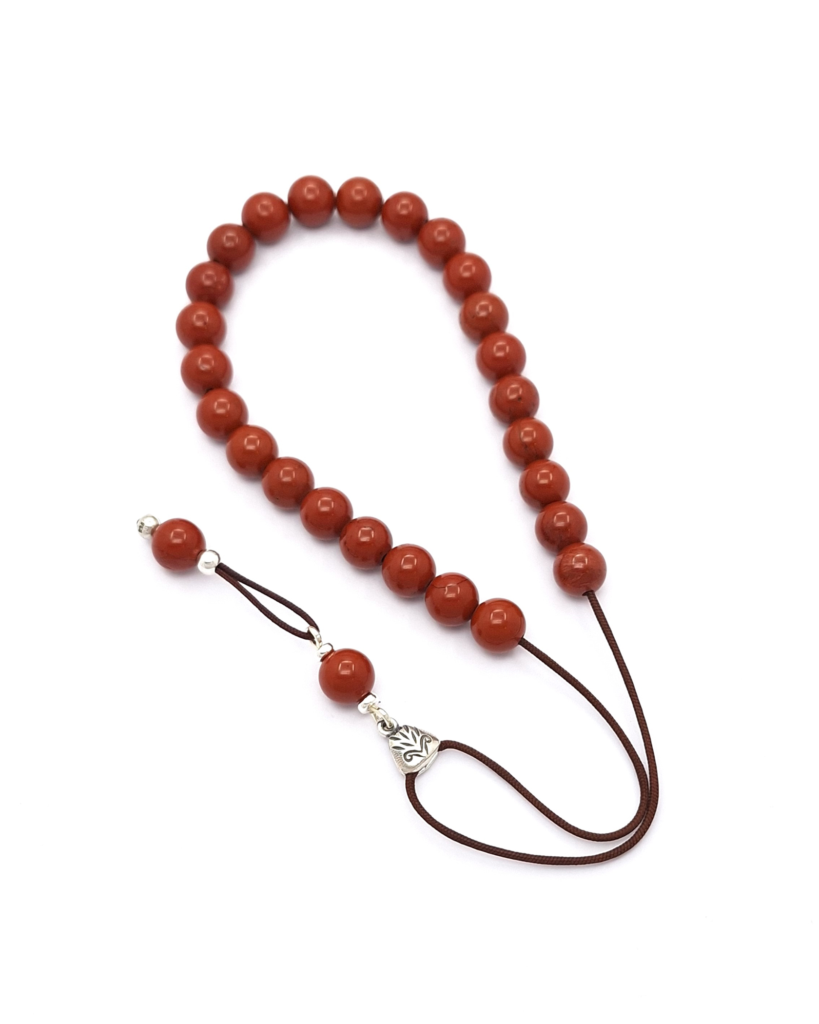 Red Jasper komboloi with sterling silver Red Jasper komboloi with sterling silver