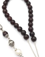 Komboloi made of Garnet, Pearl and Sterling Silver 925 Komboloi made of Garnet, Pearl and Sterling Silver 925