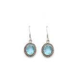 Χειροποίητα Σκουλαρίκια από Ασήμι 925 με Blue Topaz
