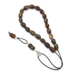 Baltic Amber Komboloi with Natural Green Tones & Sterling Silver 925