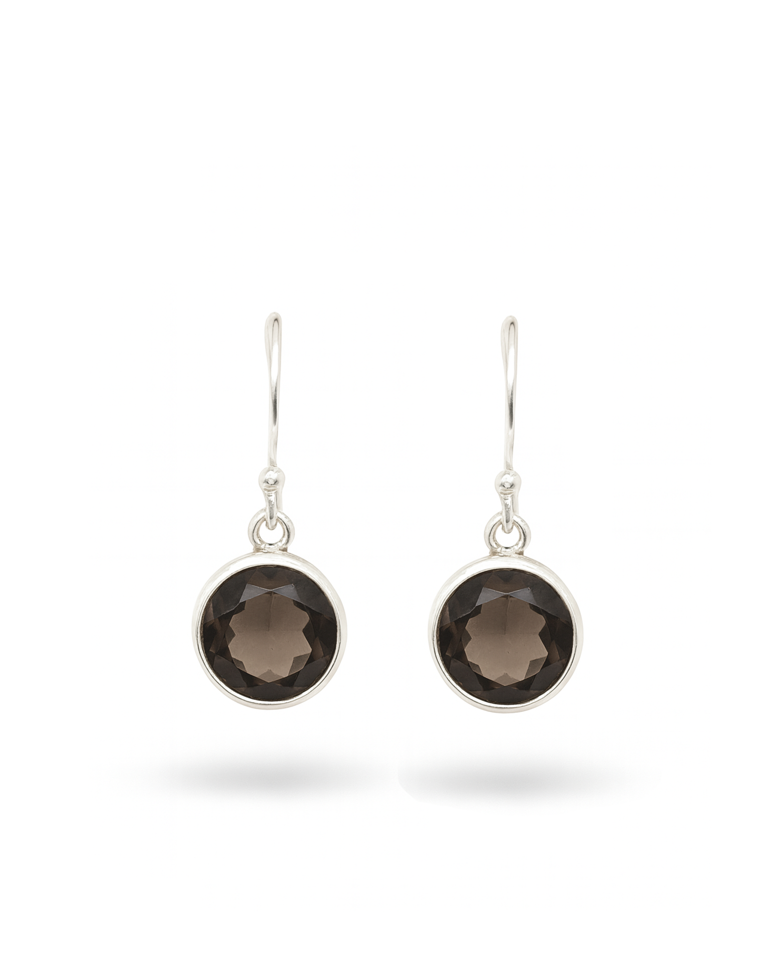 Handmade Sterling Silver 925 Earrings with Smoky Quartz Handmade Sterling Silver 925 Earrings with Smoky Quartz