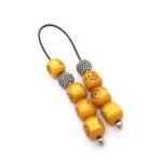Handmade Begleri from Genuine Baltic Amber in Cognac Tone & Sterling Silver 925
