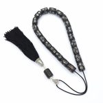 Handmade coconut palm wood komboloi with silver components