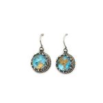Βυζαντινά σκουλαρίκια με Copper Turquoise και ασήμι 925 | Ένα ταξίδι στο χρόνο
