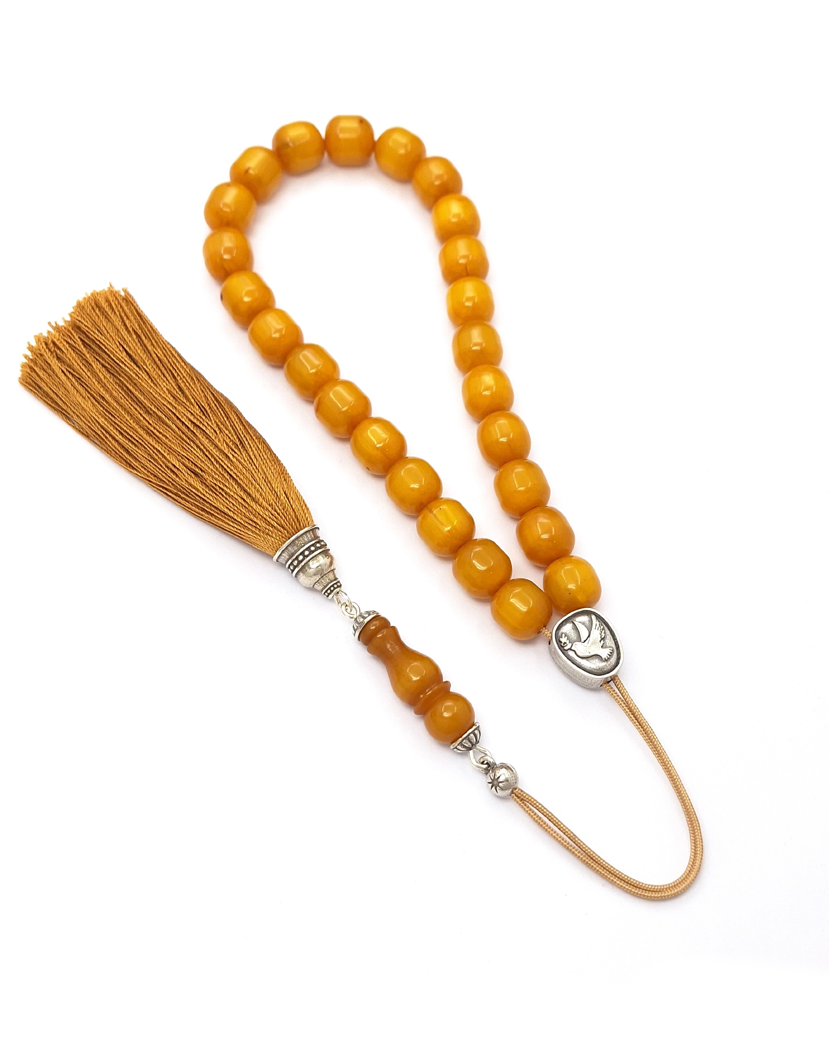 Handmade komboloi with Egyptian sudurus beads and 925 silver Handmade komboloi with Egyptian sudurus beads and 925 silver