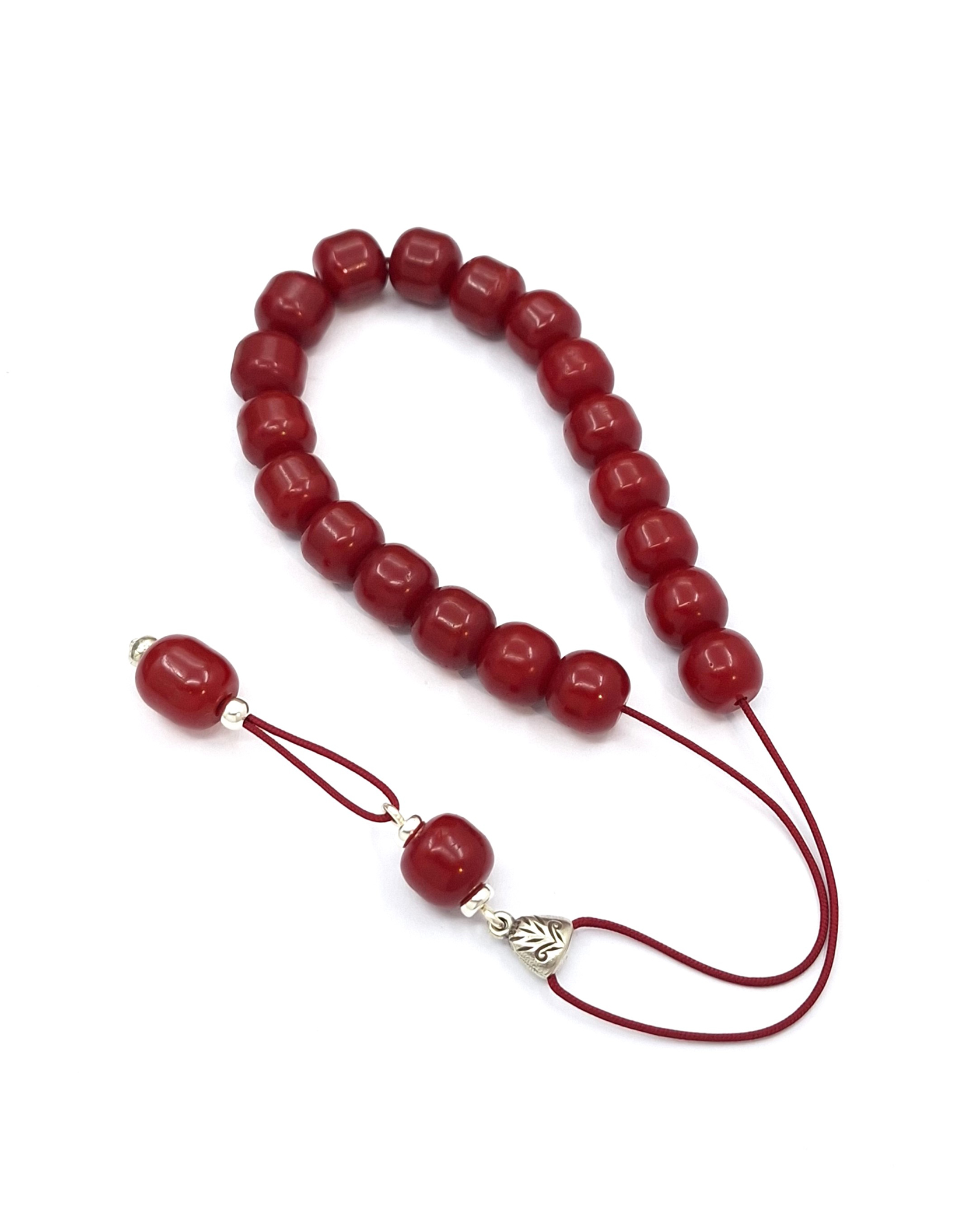 Handmade Komboloi with Old Egyptian Masticha Beads and Sterling Silver 925 Handmade Komboloi with Old Egyptian Masticha Beads and Sterling Silver 925