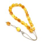 Komboloi Made of Genuine Baltic Amber with Raw Cut Beads & Sterling Silver (Αντιγραφή)